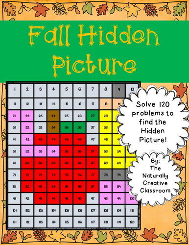 Fall Hundred Chart Hidden Picture K-1