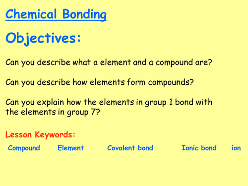 AQA C2 - Chemical bonding