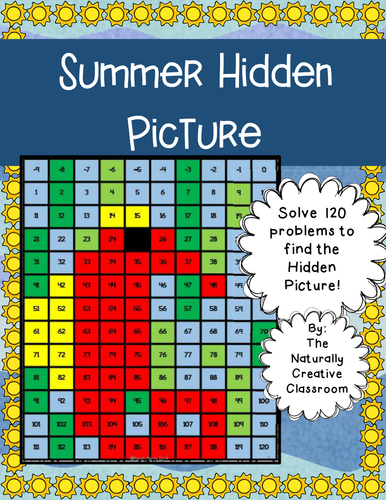 Summer Hundred Chart Hidden Picture