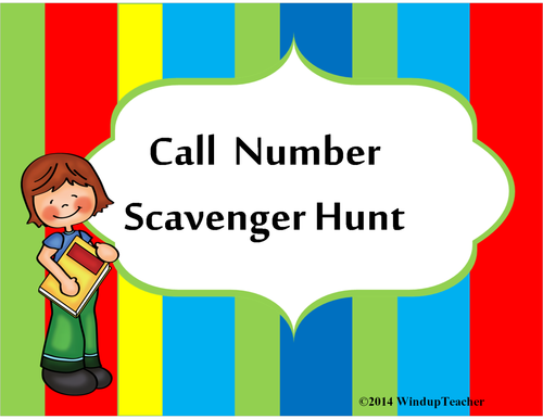 Call Number Scavenger Hunt *Editable to meet your needs!
