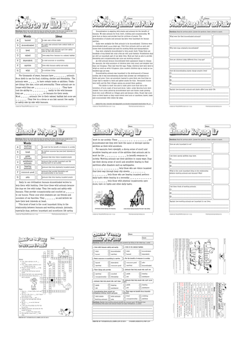 Organisms in Our World Reading Activity Pack Bundle