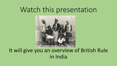British Rule in India - an overview of the Raj