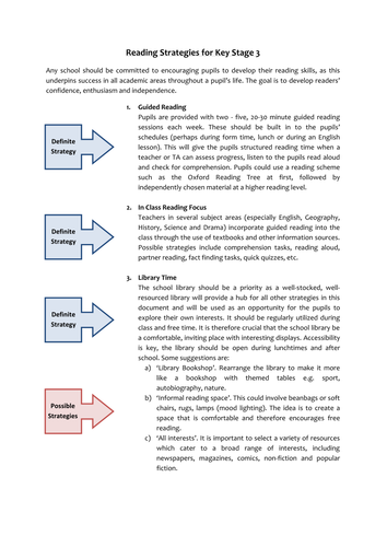 Reading strategies for KS3 & EAL