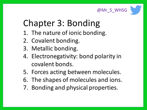 New (2016) AQA Chemistry A Level: Part 3 - Bonding
