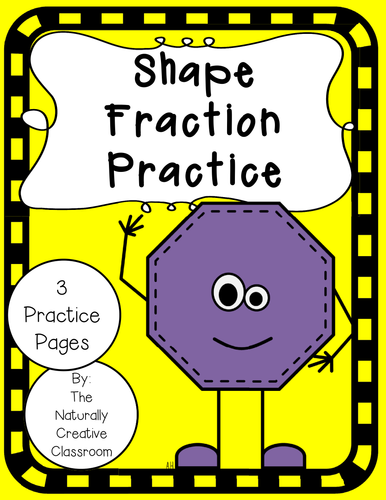 Shape Fraction Practice Sheets