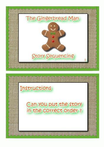EYFS Story Sequencing "The Gingerbread Man"