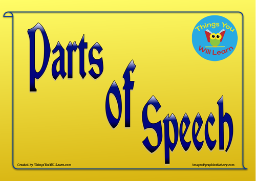Parts of Speech Posters (Yellow)