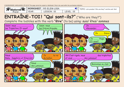 FRENCH-3rd/4th GRADE ABOUT YOU : Who are they?/ Qui sont-ils? / How old are they?/ Quel age ont-ils?