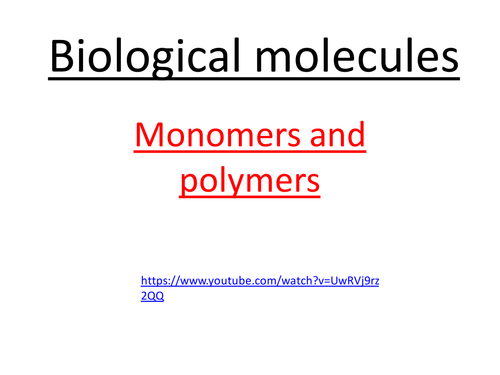 AQA biological molecules new 2015 spec