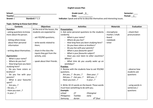 Lesson plan_Getting to know you