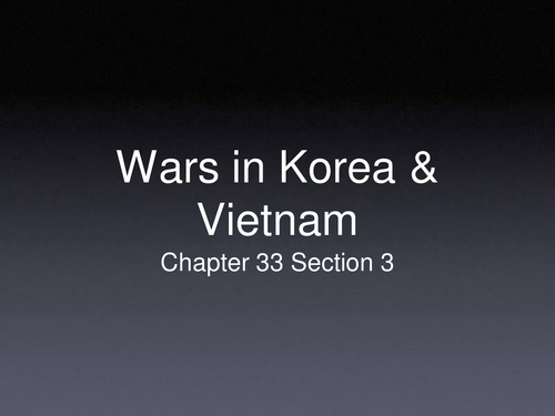 Cold War: Wars In Korea and Vietnam PowerPoint and Keynote Presentations