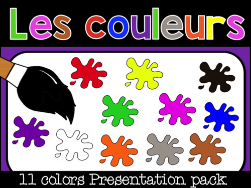 Present The Colors in French Powerpoint  | Les Couleurs - Français
