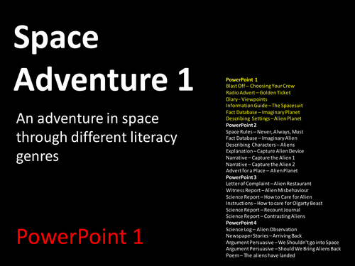 Space Adventure Through Writing Genres