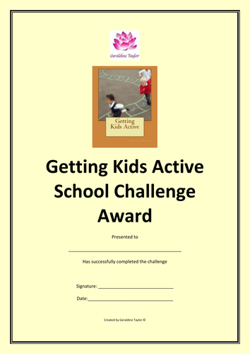 Getting Kids Active Certificate
