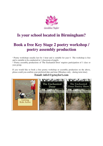 Book a Poetry Workshop/Assembly Production
