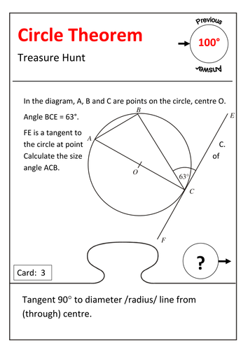 circle theorem treasure hunt / loop cards