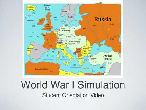 World War I Simulation Student Orientation PowerPoint and Keynote Presentations