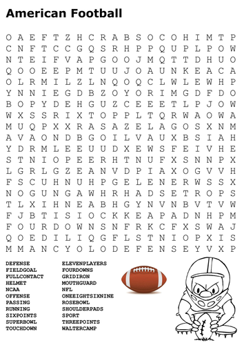 for 1 free worksheets drawing grade Word American Football sfy773 Search by Colour and