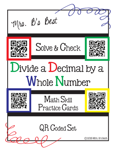 Solve & Check with QR Codes: Divide a Decimal by a Whole Number