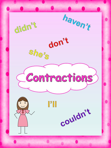 Contractions - English Activity Pack and Presentation.