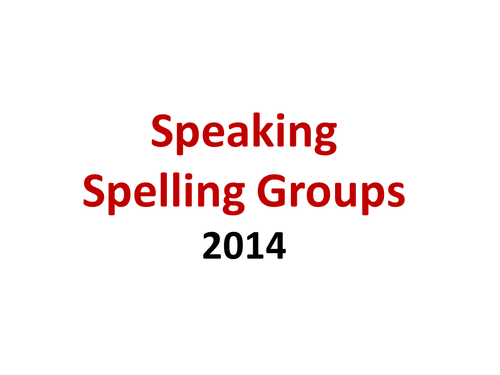 1. Speaking SPaG Spelling Y5 Y6