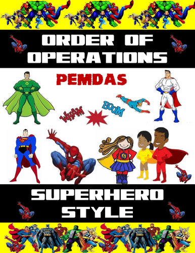 Order of Operations-Super Hero 
