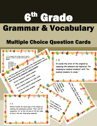 Grammar Task Cards