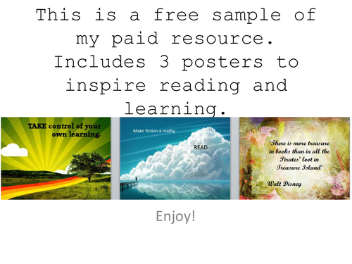 posters to inspire reading and learning