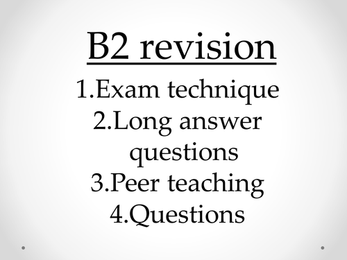 B2 revision questions
