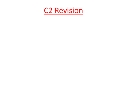 C2 revision questions