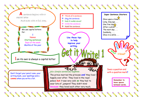 Writing table mats (Key stage 1)