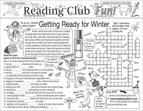 Getting Ready for Winter Two-Page Activity Set
