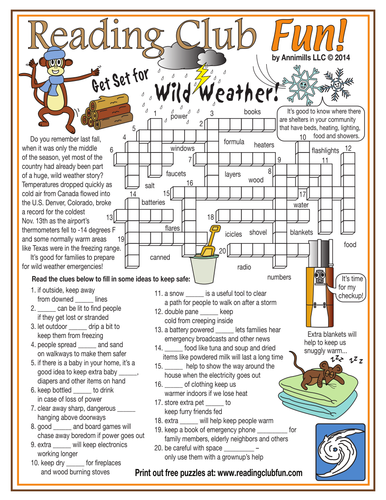 Get Set for Wild Weather Crossword Puzzle