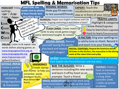 Vocabulary learning techniques