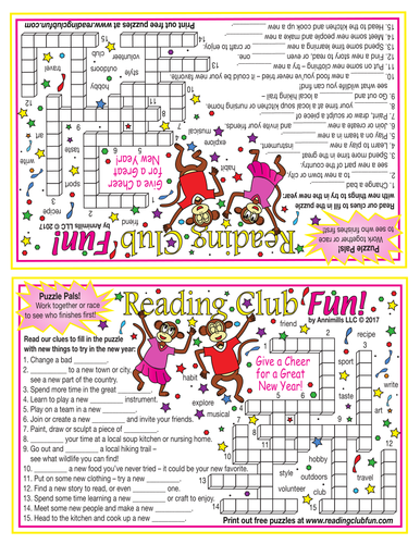 New Years Crossword Puzzle (Puzzle Pals)