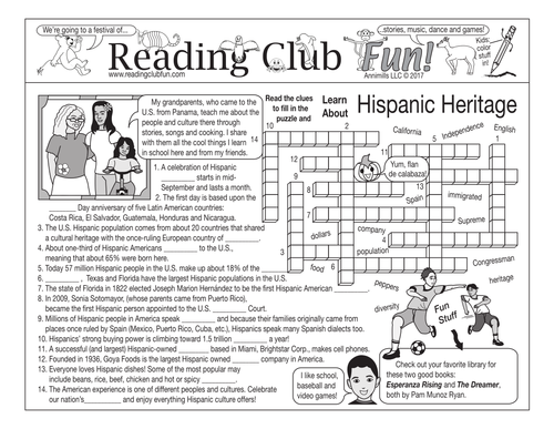 Hispanic Heritage Two-Page Activity Set