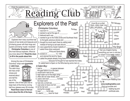 World Explorers of the Past Two-Page Activity Set