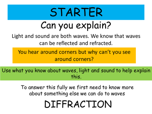 GCSE Physics P1 - Diffraction