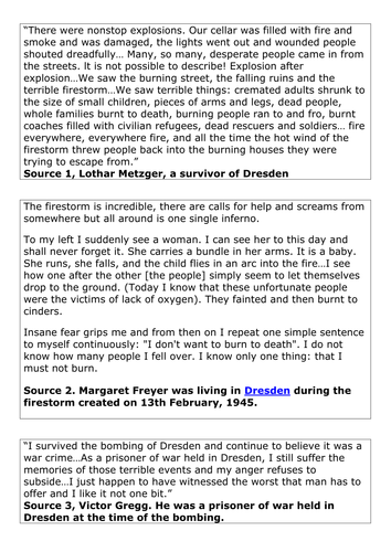 Dresden lesson (plus assessment)