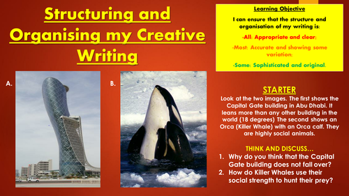 Structuring and Organising Creative Writing