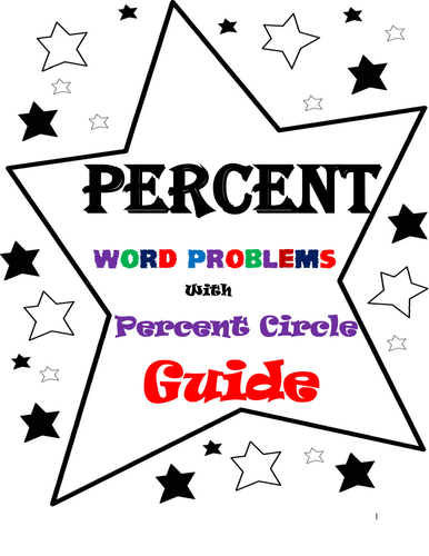 Percent Circle Guide with Word Problems