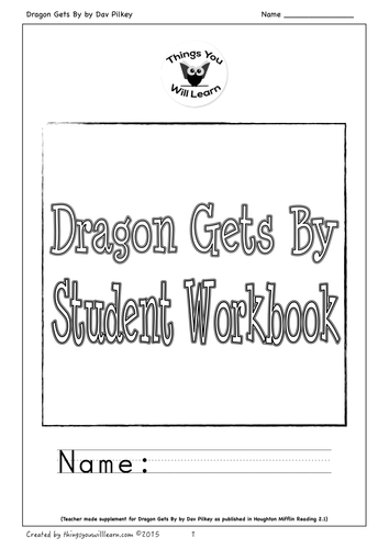 Dragon Gets By Student Workbook (Houghton Mifflin 2.1)