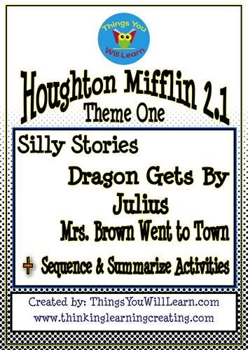 Silly Stories Worksheet Bundle (Houghton Mifflin 2.1)