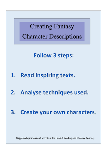 Creating Fantasy Character Descriptions