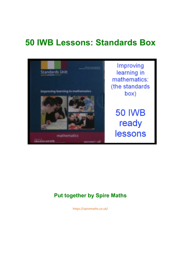 50 IWB interactive lessons for the Improving learning in mathematics resource