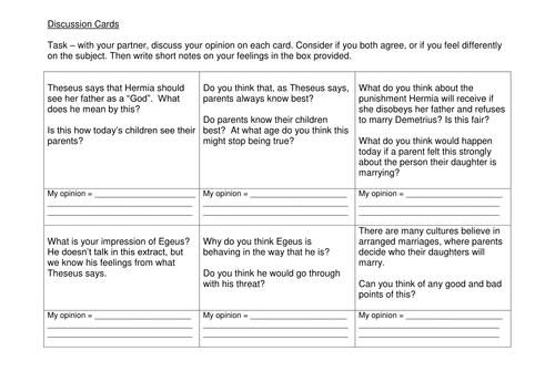 A Midsummer Night's Dream Year 9 SOW (lessons 1-6)