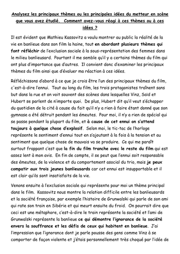 Smoking essay in french