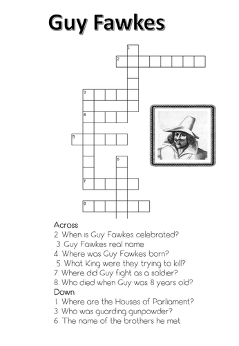 Guy Fawkes Crossword