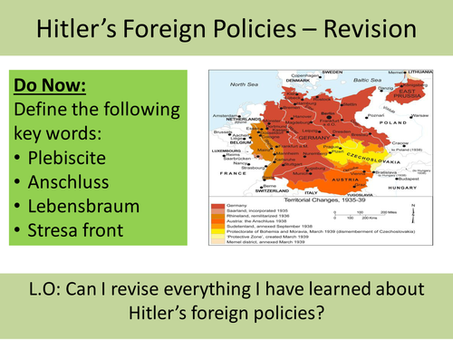 Exam Revision: Hitler's Foreign Policies