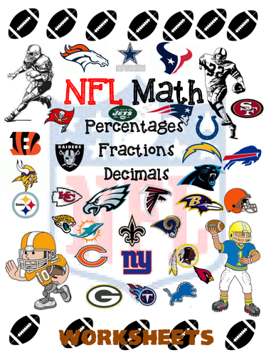 Football Math-Fractions, Decimals and Percents